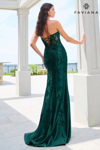 Faviana Prom Dresses Style #11625 #5 default Dark Hunter Green backface vertical thumbnail