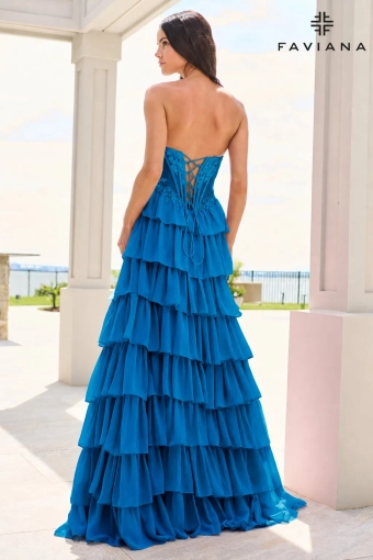Faviana Prom Dresses Style #11629 #7 default Ink Blue backface vertical thumbnail