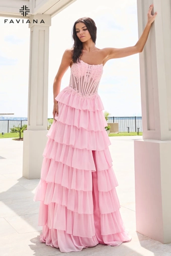 Faviana Prom Dresses Style #11629 #4 Light Pink frontface vertical thumbnail