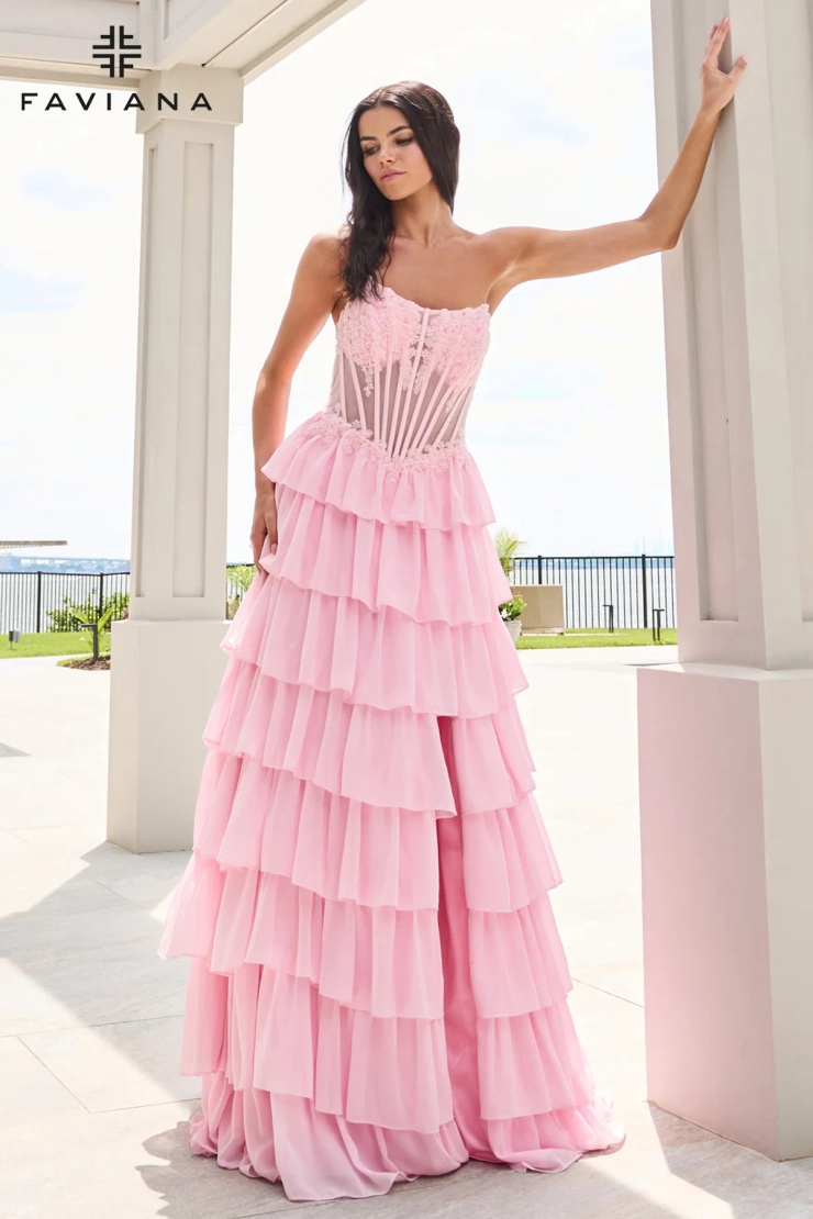 Faviana Style #11629 #1 Light Pink frontface vertical picture