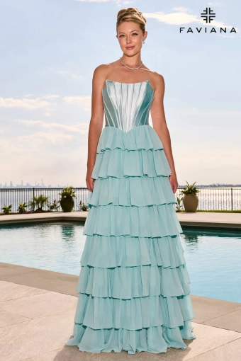 Faviana Prom Dresses Style #11631 #2 Seaglass frontface vertical thumbnail