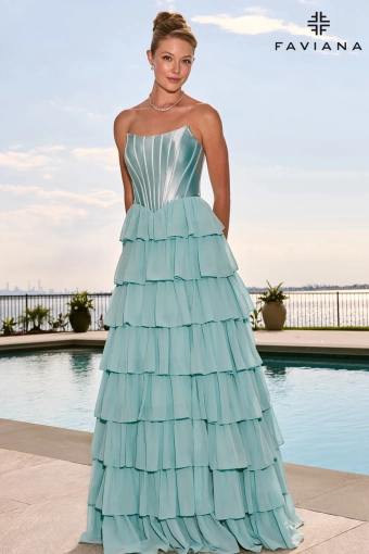Faviana Prom Dresses Style #11631 #0 default Seaglass frontface vertical thumbnail