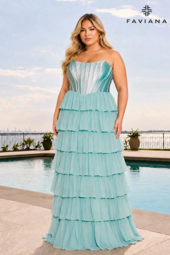Faviana Prom Dresses Style #11631E #0 default Seaglass frontface vertical thumbnail