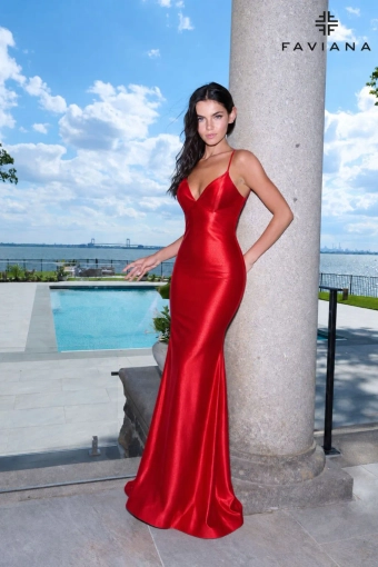 Faviana Prom Dresses Style #11633 #3 Red frontface vertical thumbnail