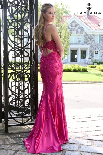 Faviana Prom Dresses Style #11637 #5 Raspberry backface vertical thumbnail
