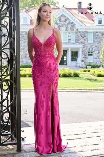 Faviana Prom Dresses Style #11637 #2 Raspberry frontface vertical thumbnail