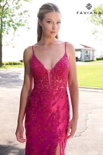 Faviana Prom Dresses Style #11637 #7 Raspberry frontface vertical cropped thumbnail