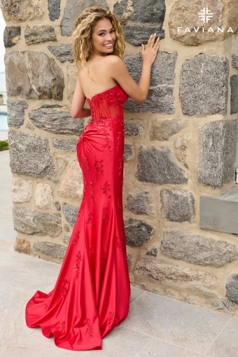 Faviana Prom Dresses Style #11639 #8 Red backface vertical thumbnail