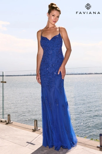 Faviana Prom Dresses Style #11640 #1 Royal frontface vertical thumbnail