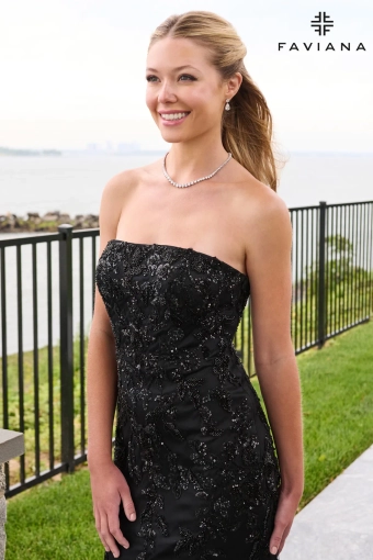 Faviana Prom Dresses Style #11643 #4 Black frontface vertical cropped thumbnail