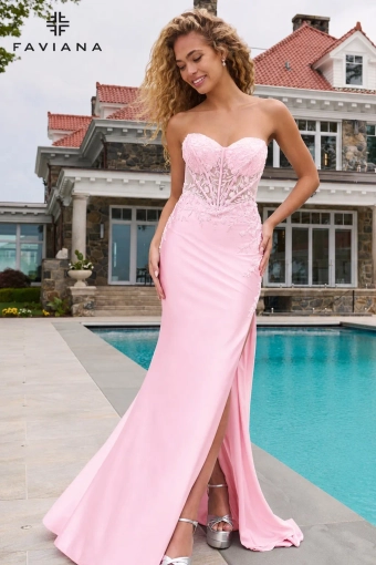 Faviana Prom Dresses Style #11644 #4 Light Pink frontface vertical thumbnail