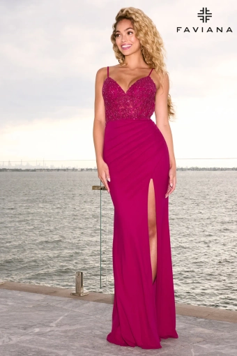 Faviana Prom Dresses Style #11653 #3 Bright Raspberry frontface vertical thumbnail