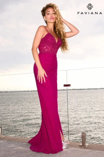 Faviana Prom Dresses Style #11653 #2 Bright Raspberry frontface vertical thumbnail