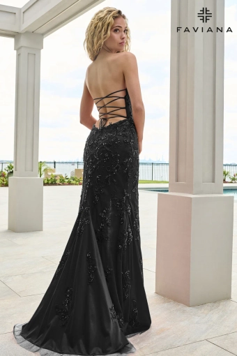 Faviana Prom Dresses Style #11654 #7 default Black backface vertical thumbnail