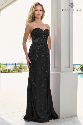 Faviana Style #11654 $1 Black frontface vertical thumbnail