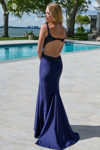 Faviana Prom Dresses Style #11658 #4 Navy backface vertical thumbnail
