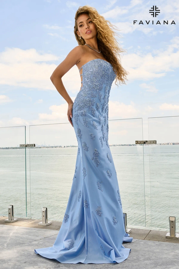 Faviana Style #11663 #1 Cloud Blue frontface vertical picture
