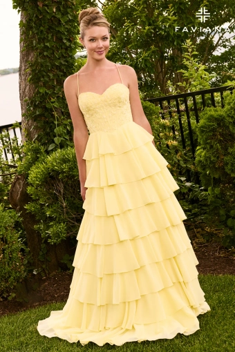 Faviana Prom Dresses Style #11665 #2 Light Yellow frontface vertical thumbnail