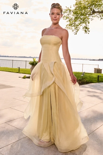 Faviana Prom Dresses Style #11668 #4 Butter Yellow frontface vertical thumbnail