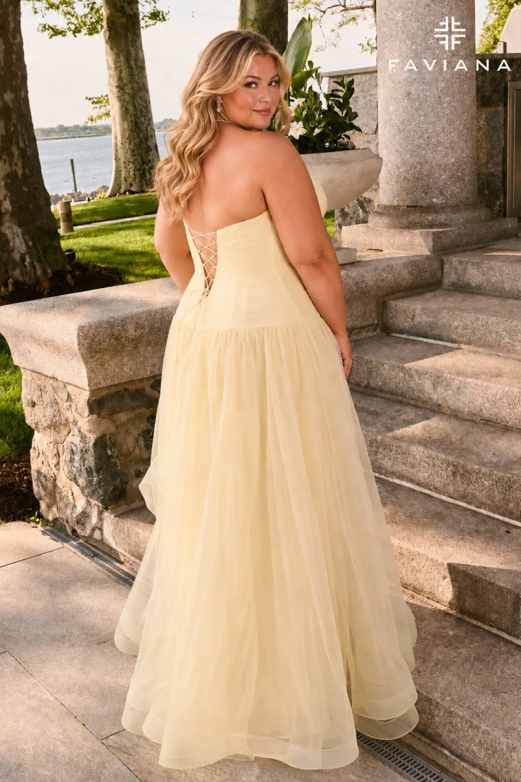 Faviana Style #11668E #1 default Butter Yellow backface vertical picture