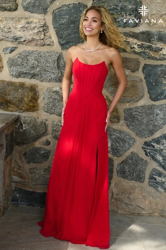 Faviana Prom Dresses Style #11672 #1 Red frontface vertical thumbnail