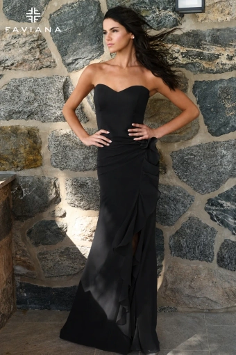 Faviana Prom Dresses Style #11673 #2 Black frontface vertical thumbnail