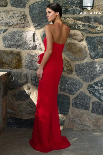 Faviana Prom Dresses Style #11673 #4 Red backface vertical thumbnail