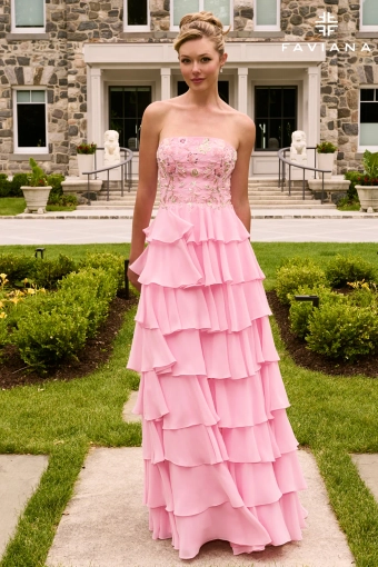 Faviana Prom Dresses Style #11675 #1 Light Pink frontface vertical thumbnail