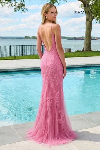 Faviana Prom Dresses Style #11678 #0 default Cotton Candy Pink backface vertical thumbnail