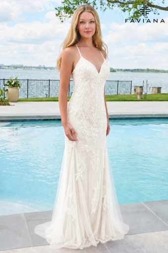 Faviana Prom Dresses Style #11678 #3 Ivory frontface vertical thumbnail