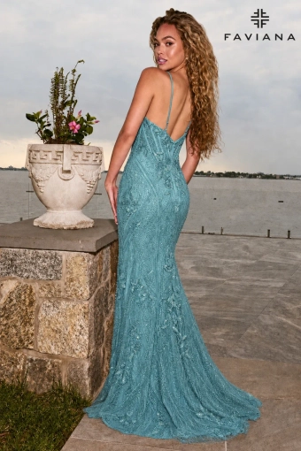 Faviana Prom Dresses Style #11682 #2 default Dark Pacific Blue backface vertical thumbnail