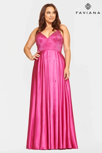 Faviana Prom Dresses Style #9524 #2 Raspberry frontface vertical thumbnail
