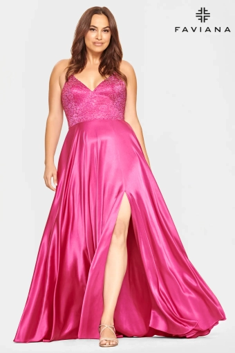 Faviana Prom Dresses Style #9524 #3 Raspberry frontface vertical thumbnail