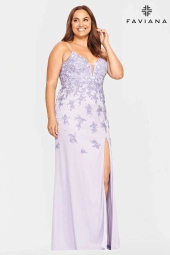 Faviana Prom Dresses Style #9539 #2 Peri frontface vertical thumbnail