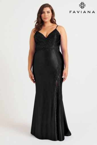 Faviana 9562 #18 Black frontface vertical thumbnail