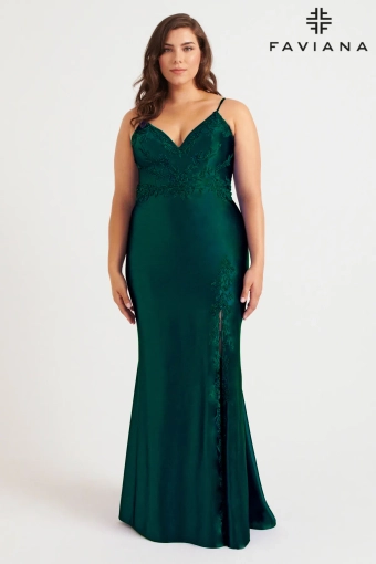 Faviana 9562 #13 Dark Hunter Green frontface vertical thumbnail