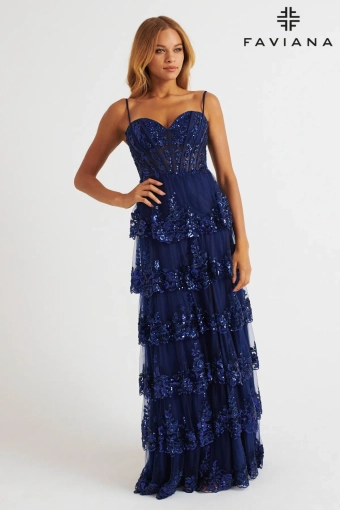 Faviana Prom Dresses Style #E11087 #2 frontface vertical thumbnail