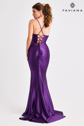 Faviana Prom Dresses Style #E11423 #8 Purple backface vertical thumbnail