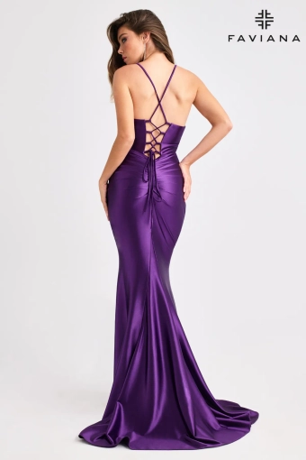 Faviana Prom Dresses Style #E11423 #10 Purple backface vertical thumbnail