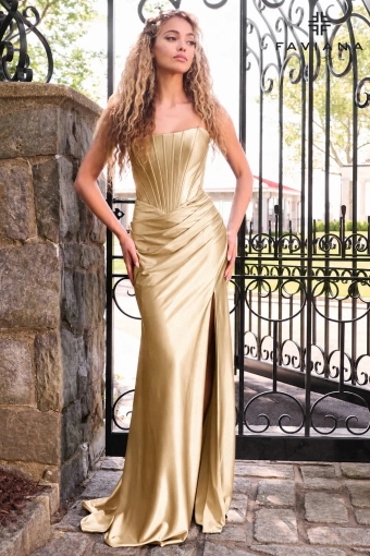 Faviana Prom Dresses Style #E11632 #4 Gold frontface vertical thumbnail