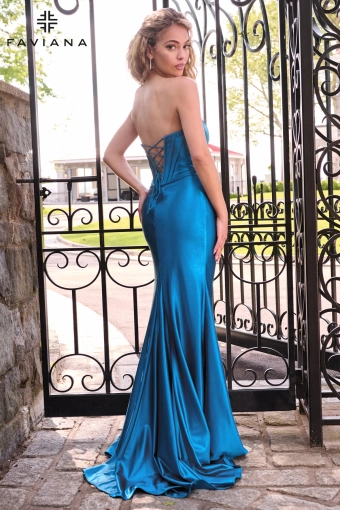 Faviana Prom Dresses Style #E11632 #8 Ink Blue backface vertical thumbnail