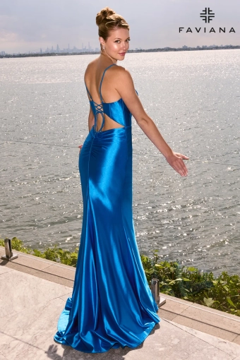 Faviana Prom Dresses Style #E11648 #7 Electric Blue backface vertical cropped thumbnail