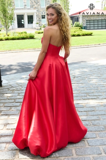 Faviana Prom Dresses Style #E11670 #7 Red backface vertical thumbnail