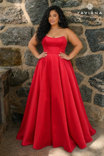 Faviana Prom Dresses Style #E11670E #0 default Red frontface vertical thumbnail