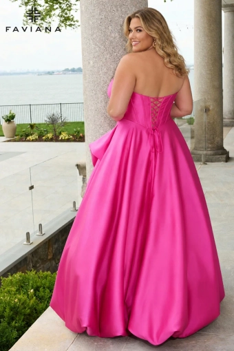 Faviana Prom Dresses Style #E11671E #1 default Wild Berry backface vertical thumbnail