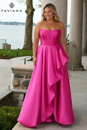 Faviana Prom Dresses Style #E11671E #0 default Wild Berry frontface vertical thumbnail