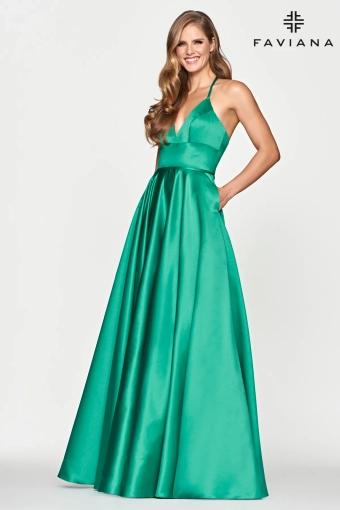 Faviana Prom Dresses Style #S10252 #1 Jade frontface vertical thumbnail