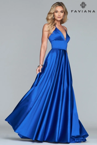 Faviana Prom Dresses Style #S10252 #4 Royal frontface vertical thumbnail