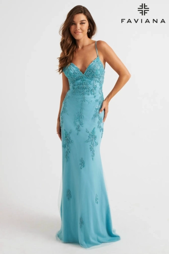 Faviana Style S10633 #129 Pacific Blue frontface vertical thumbnail