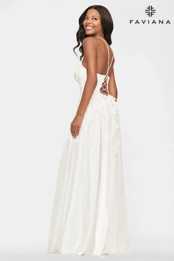 Faviana Prom Dresses Style #S10640 #20 Ivory backface vertical thumbnail